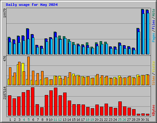 Daily usage for May 2024