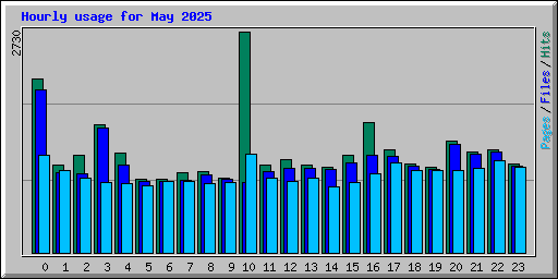Hourly usage for May 2025