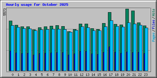 Hourly usage for October 2025