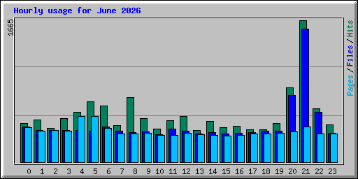 Hourly usage for June 2026